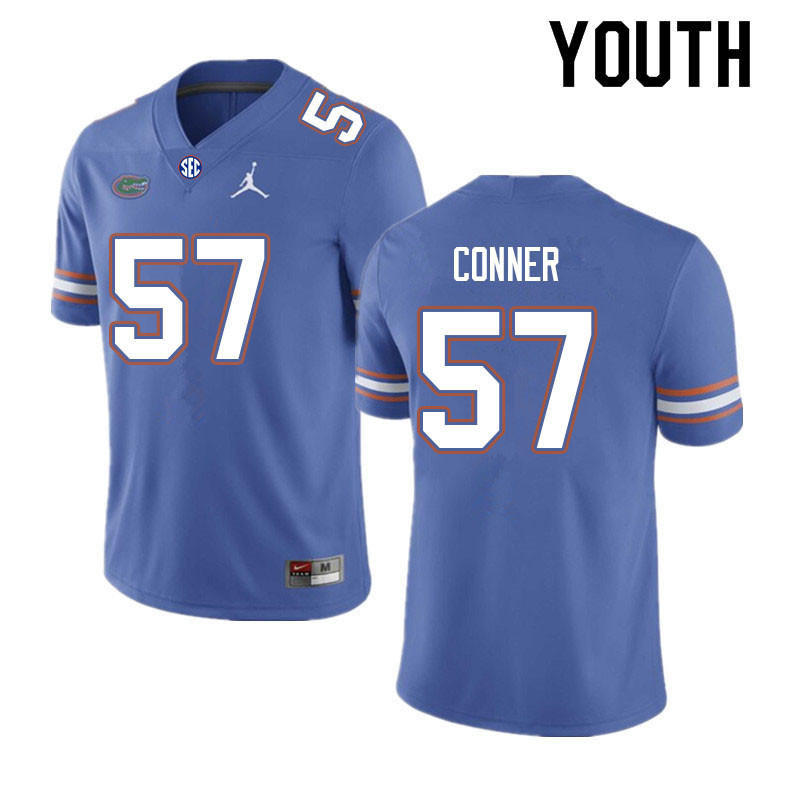Youth #57 David Conner Florida Gators College Football Jerseys Sale-Royal